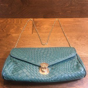 Urban Expressions Green Leather Crossbody Bag